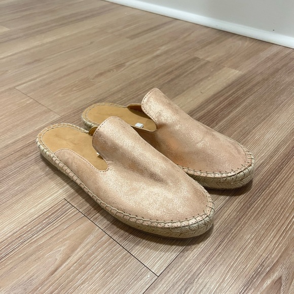 Universal Thread Shoes - Rose Gold Espadrille Mules
